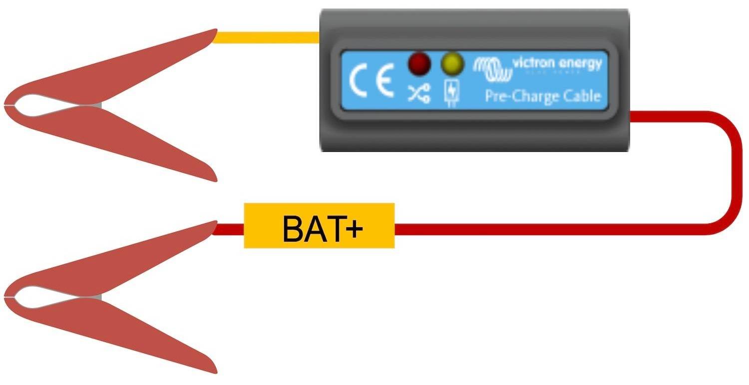 Verwendung des Victron Energy-Vorladekabels