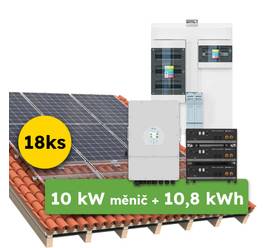 Hybrid Deye 7,74kWp 10,8kWh 3-fázový hybridní systém na klíč