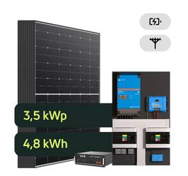Hybrid Victron 3,5kWp 4,8kWh 1-fáz predpripravený solárny systém