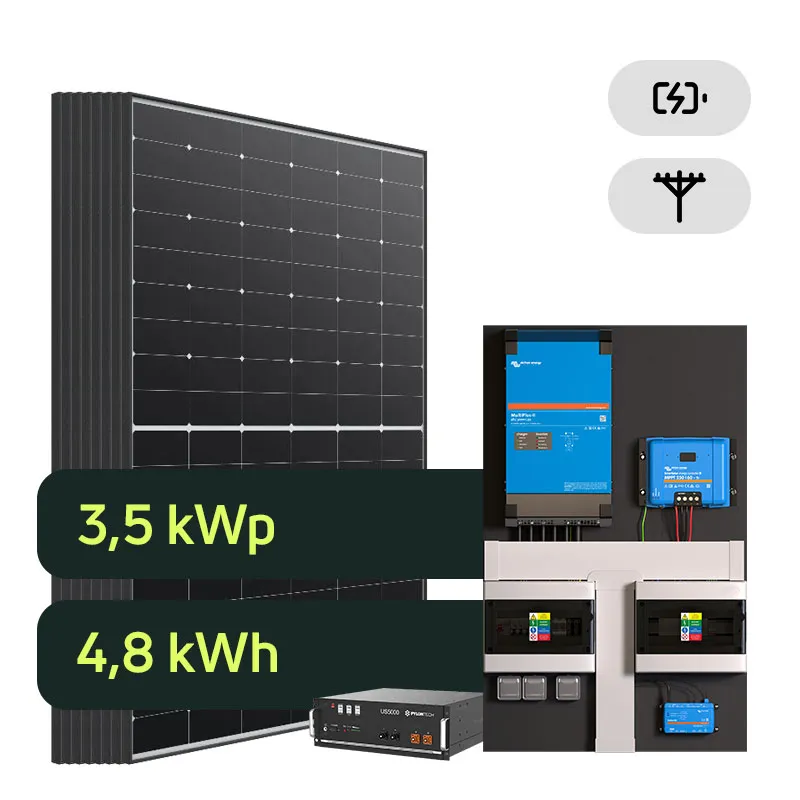 Hybrid Victron 3,5kWp 4,8kWh 1-fáz predpripravený solárny systém