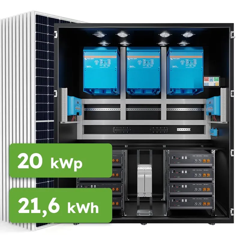 Hybrid Victron 20kWp 21,6kWh 3-fáz RACK predpripravený solárny systém