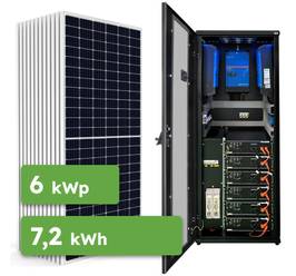 Hybrid Victron 6,9kWp 7,2kWh 3-fáz RACK předpřipravený solární systém