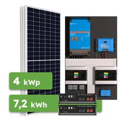 Hybrid Victron 4,3kWp 7,2kWh 1-fáz předpřipravený solární systém