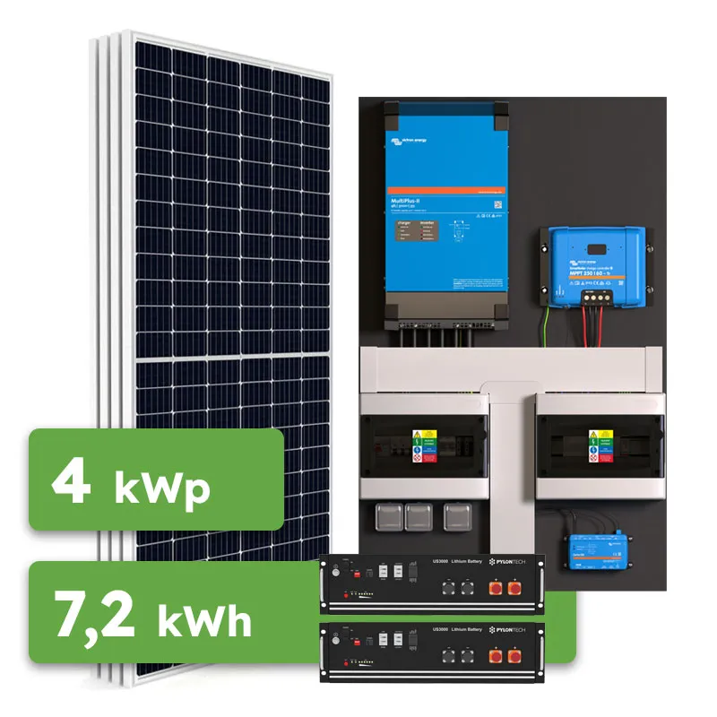 Hybrid Victron 4,3kWp 7,2kWh 1-fáz predpripravený solárny systém