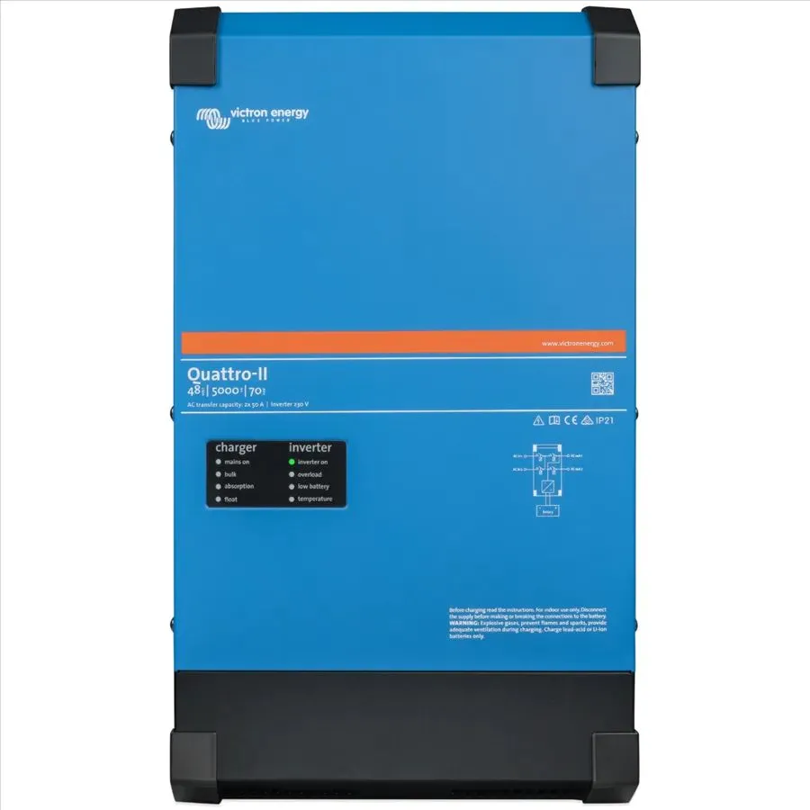Hybridný menič a nabíjačka Victron Energy Quattro-II 48V 5000VA 70A-50A/50A 230V