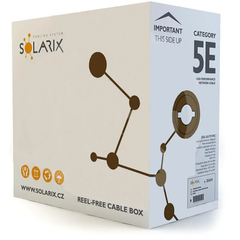 Kábel Solarix CAT5E FTP lanko PVC