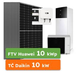 On-grid Huawei 10kWp + Tepelné čerpadlo Daikin Altherma 3 RF 10kW