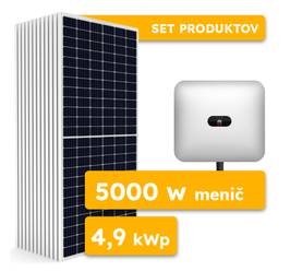 On-grid Huawei 4,9kWp v paneloch a 5000W 3-fáz menič SET