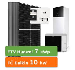 On-grid Huawei 7kWp + Tepelné čerpadlo Daikin Altherma 3 RF 10kW