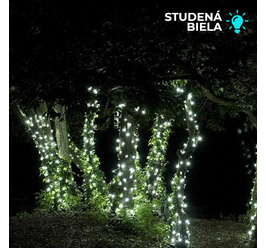 Solárna LED reťaz s USB Solarcentre Lumify LW100 - 100 LED / 10m studená biela