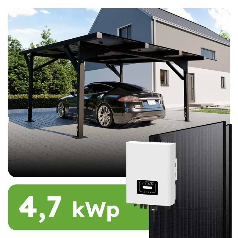 Solárny prístrešok pre 1 vozidlo 4,7kWp carport RC1 On-grid na kľúč