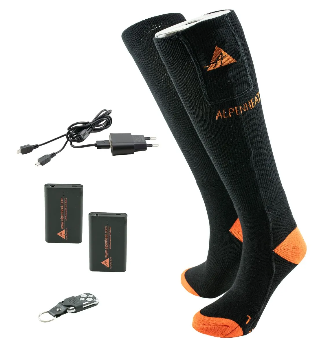 Vyhrievané ponožky Alpenheat FIRE-SOCKS bavlna veľkosť L s diaľkovým ovládaním