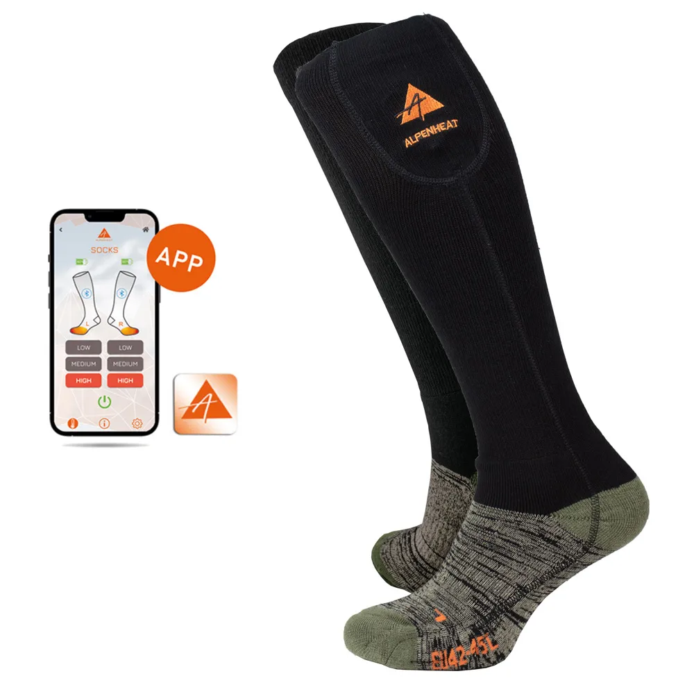 Vyhrievané ponožky Alpenheat FIRE-SOCKS vlna veľkosť M s diaľkovým ovládaním