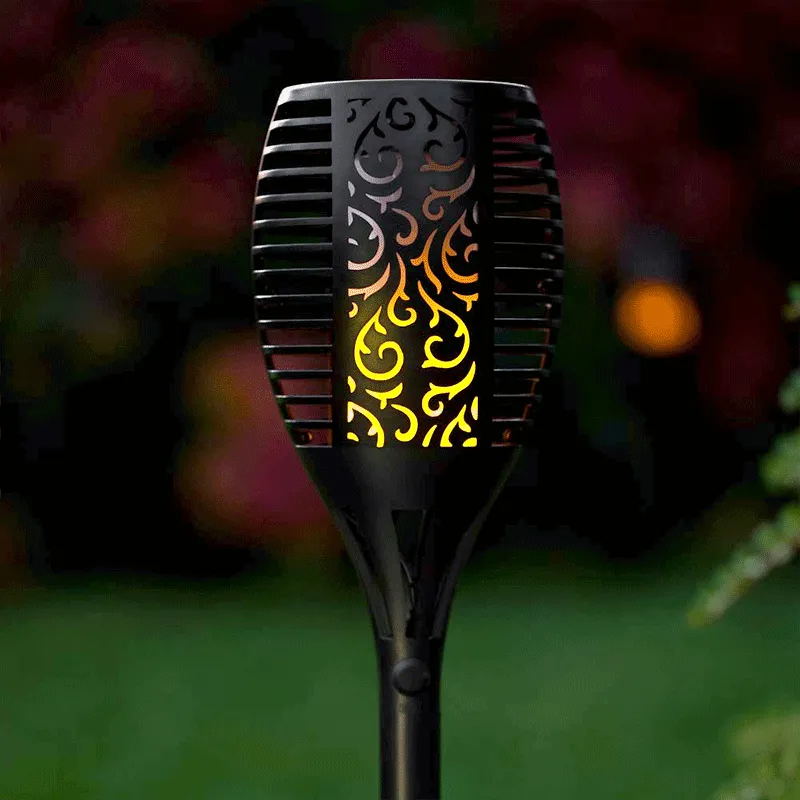 Záhradná solárna lampa SolarCentre TrueFlame SS9965 zapichovacia s USB nabíjaním
