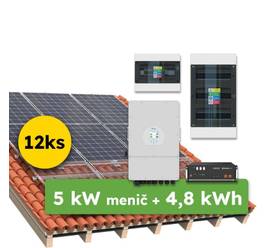 Hybrid Deye 5,2kWp 4,8kWh 3-fáz hybridný systém na kľúč