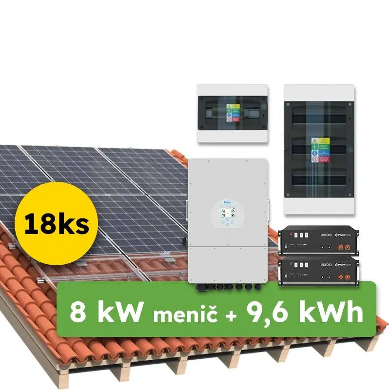 Hybrid Deye 7,7kWp 9,6kWh 3-fáz hybridný systém na kľúč