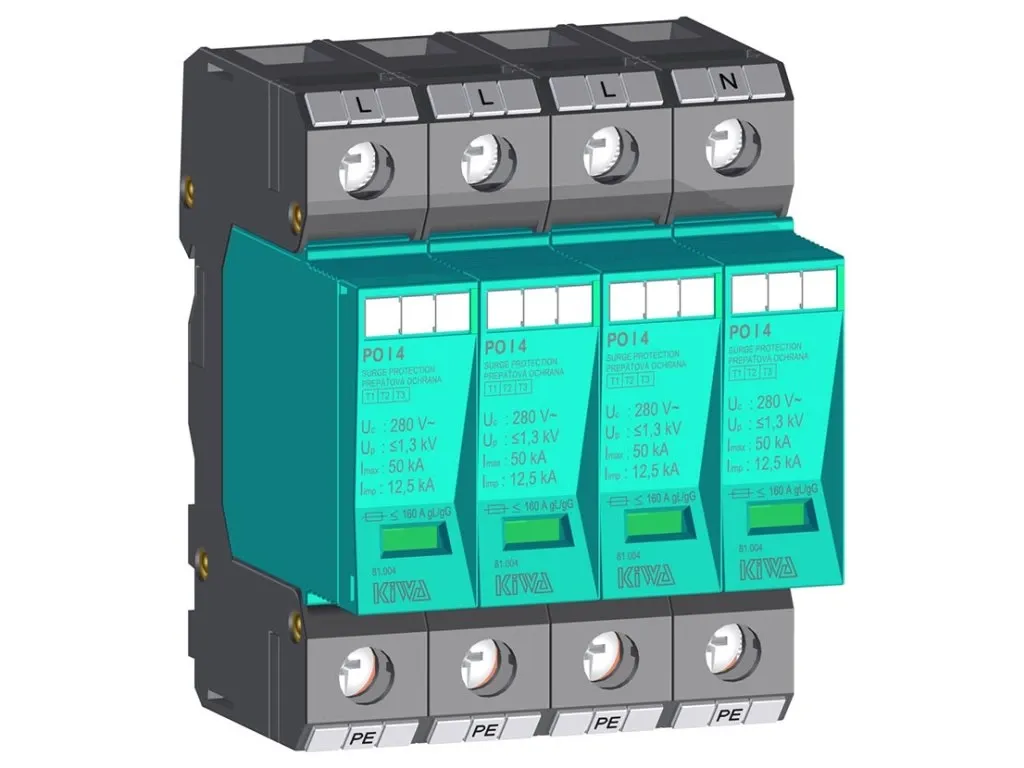 Zvodič prepätia AC T1+T2 Kiwa 81.004 4P 280V/12,5kA