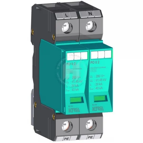 Zvodič prepätia AC T2 Kiwa 82.002 2P 280V/40kA