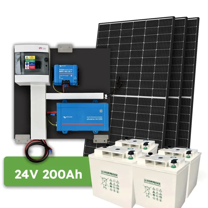 Predpripravený ostrovný systém Victron 24V 1200VA 1305Wp 200Ah Hoppecke batéria