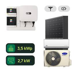 Klimatizácia a fotovoltika s montážou - Carrier Crystal Ultra Clean Plus 2,7 kW a Huawei On-Grid 3,5 kWp