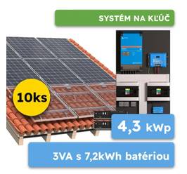 Zelená Solidarita - Hybrid Victron 4,3kWp 7,2kWh 1-fáz systém na kľúč