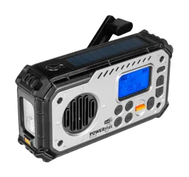 Solární rádio DAB+/FM s dynamem, powerbankou a světlem POWERplus BISON