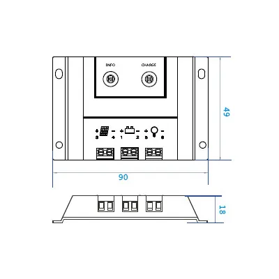 Regulátor nabíjania PWM Shine 12V 5A