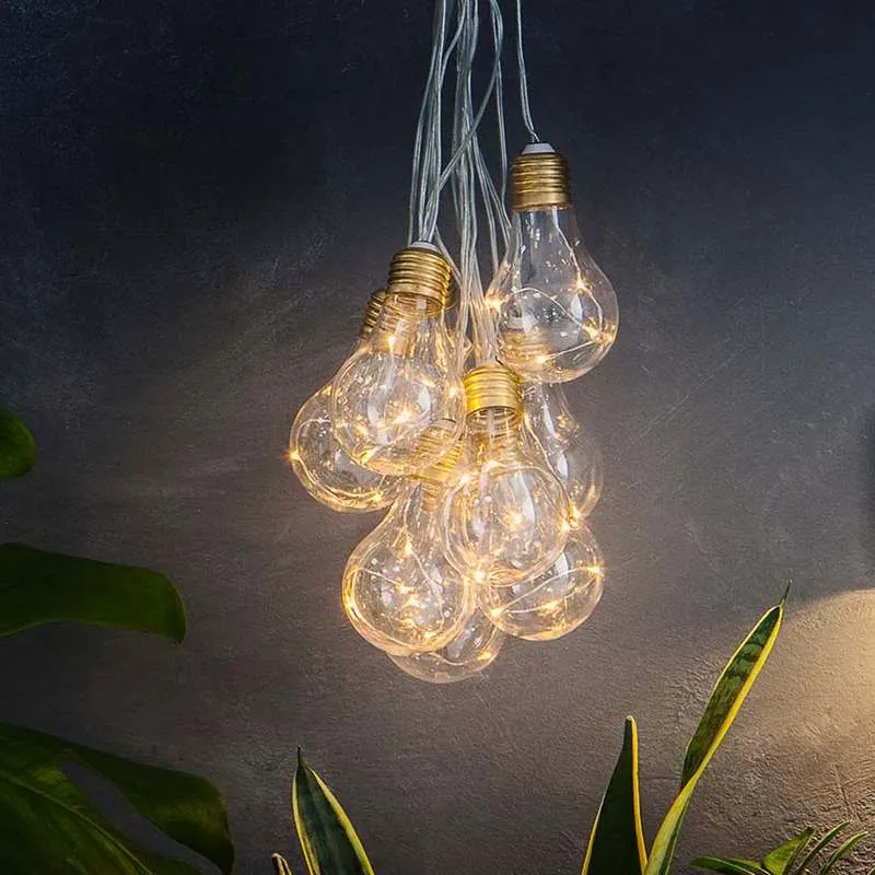 Solárna LED reťaz SolarCentre LVB10 Lumify Vintage s USB - 10 svetiel