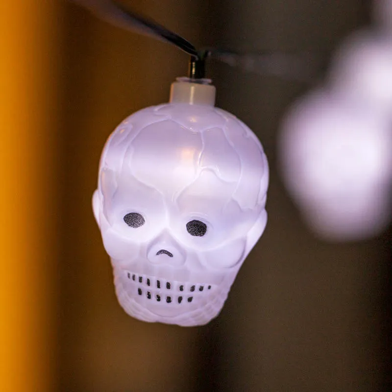 Solárna LED reťaz SolarCentre Halloween Skull - 20 svetiel