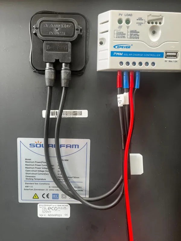 Solárna nabíjačka autobatérií 55W 12V