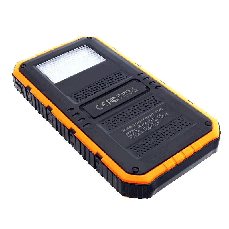 Solárna powerbanka 0.8W 6000mAh S6000Y oranžová