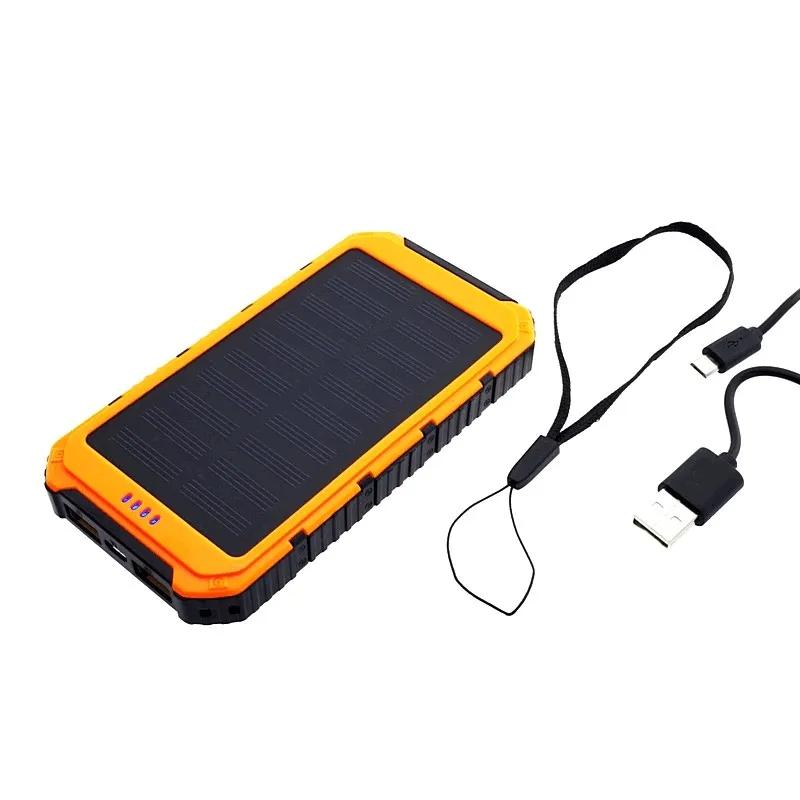 Solárna powerbanka 0.8W 6000mAh S6000Y oranžová