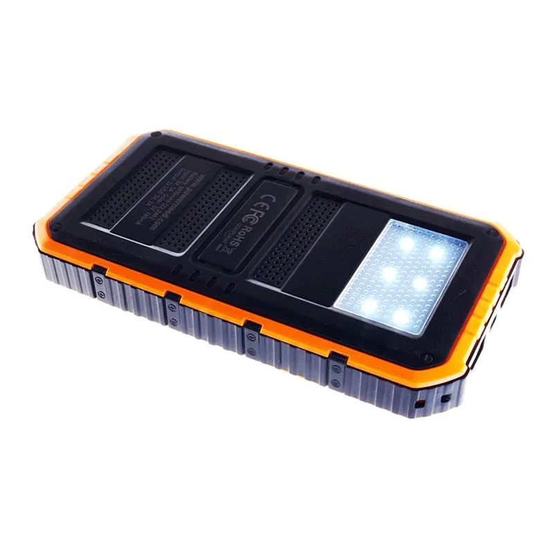 Solárna powerbanka 0.8W 6000mAh S6000Y oranžová
