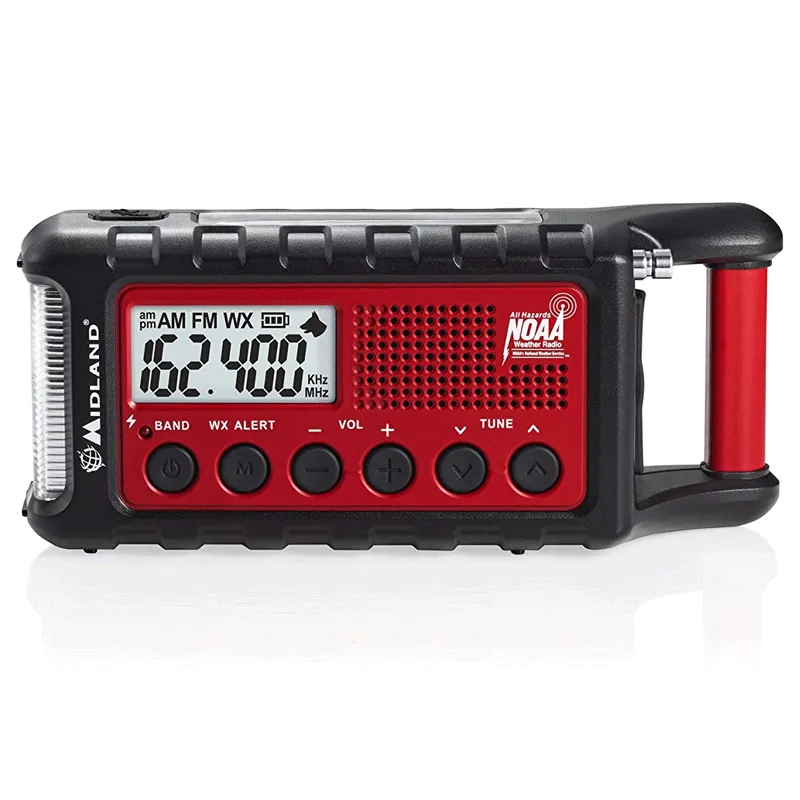 Solárne rádio Midland ER300 s dynamom a LED baterkou
