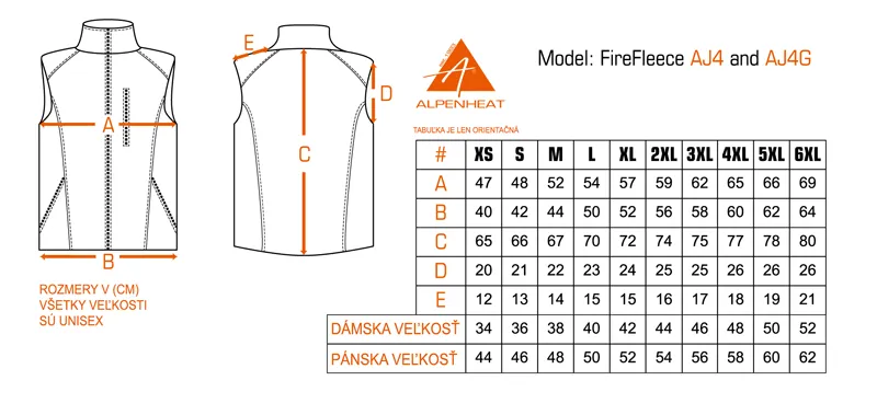 Vyhrievaná vesta Alpenheat FIRE-FLEECE veľkosť 4XL