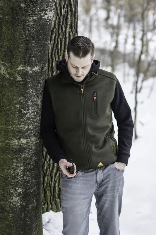 Vyhrievaná vesta Alpenheat FIRE-FLEECE veľkosť L olivovozelená