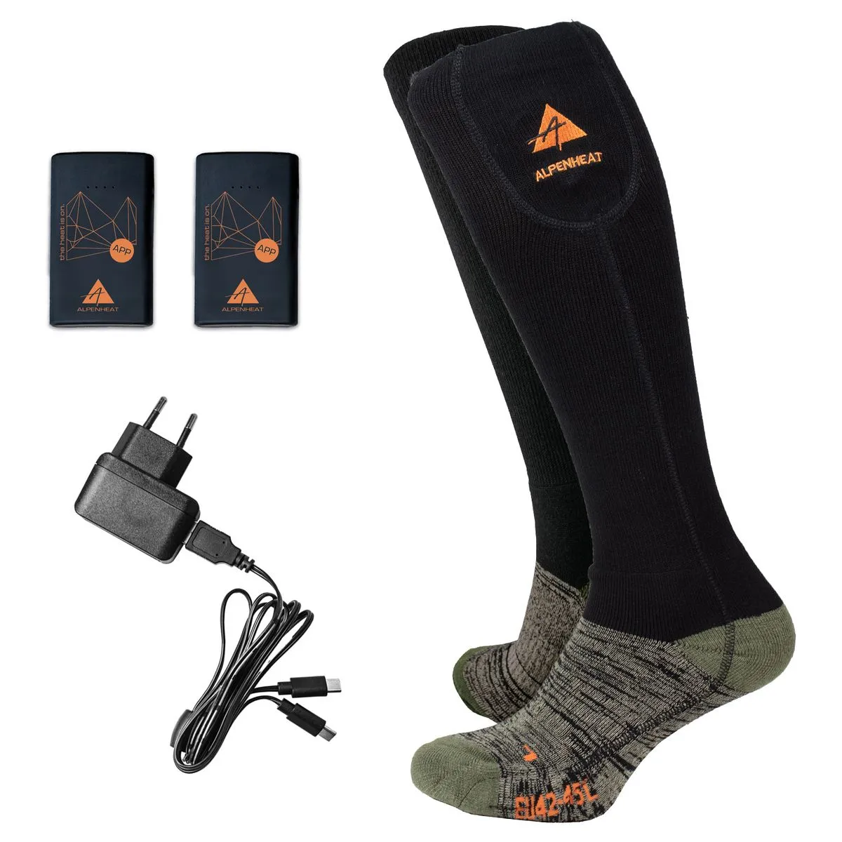 Vyhrievané ponožky Alpenheat FIRE-SOCKS vlna veľkosť M s diaľkovým ovládaním