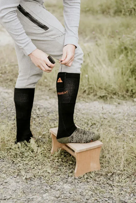 Vyhrievané ponožky Alpenheat FIRE-SOCKS vlna veľkosť XL s diaľkovým ovládaním