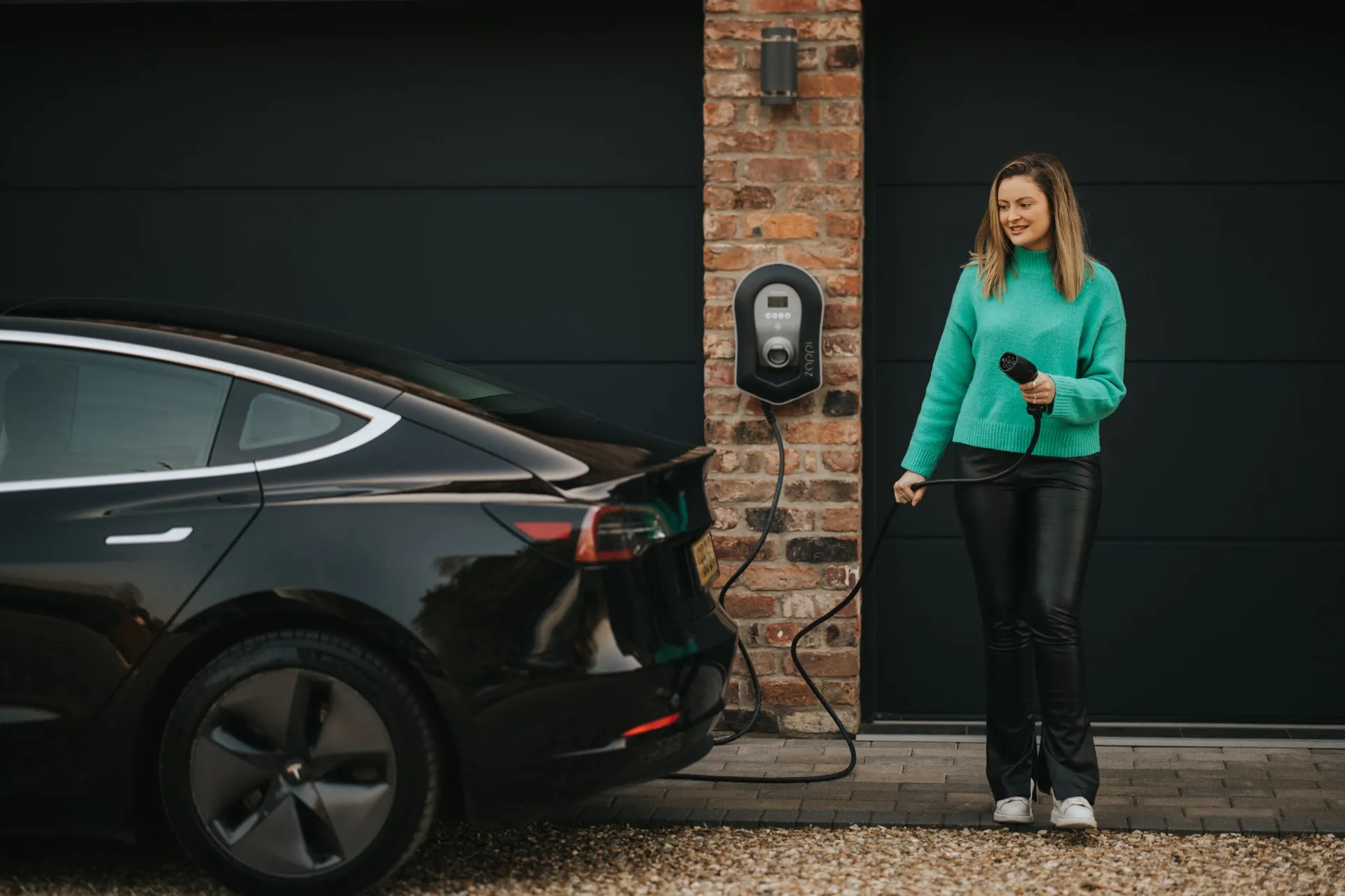 Wallbox Zappi 11-22kW s vyvedeným káblom 6,5 m čierna (typ 2)