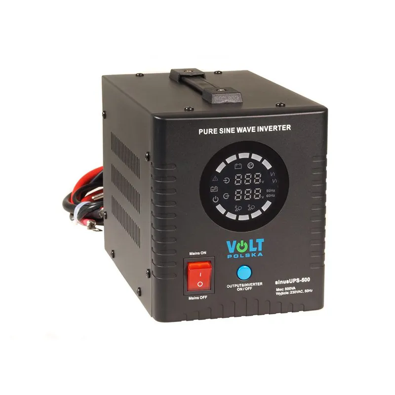 Záložný zdroj ZZ22 12V 230V 500W sínusový - čierna