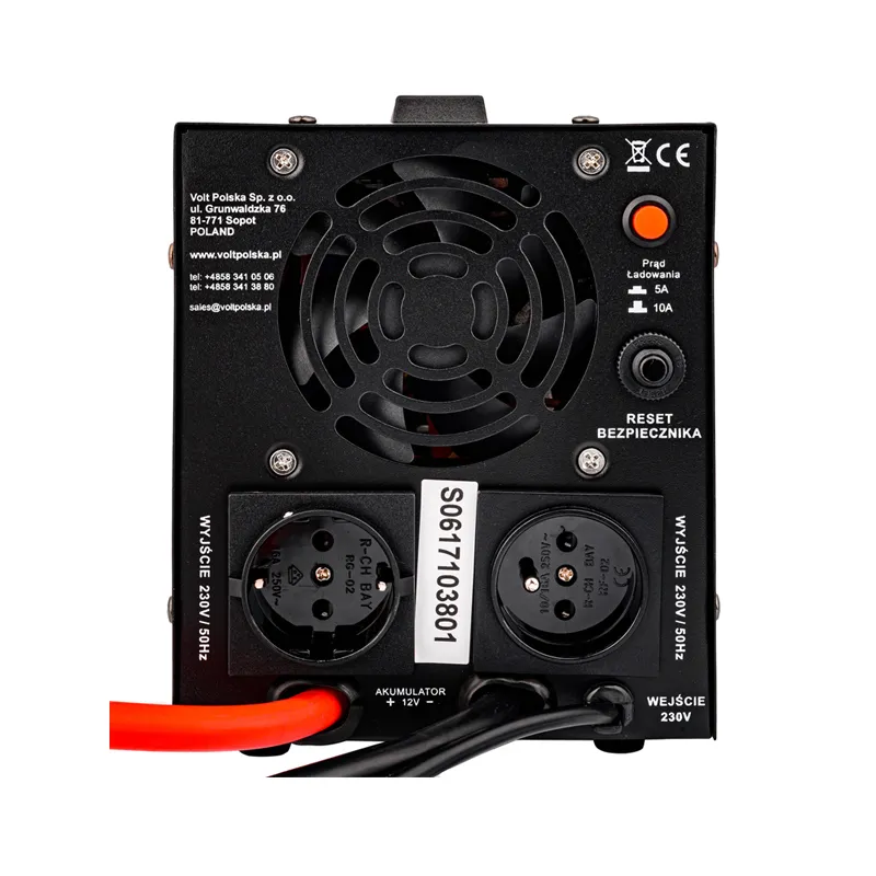 Záložný zdroj ZZ22 12V 230V 500W sínusový - čierna