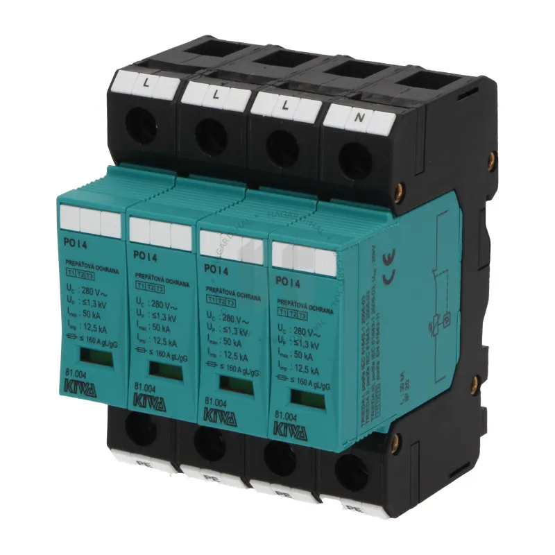 Zvodič prepätia AC T1+T2 Kiwa 81.004 4P 280V/12,5kA