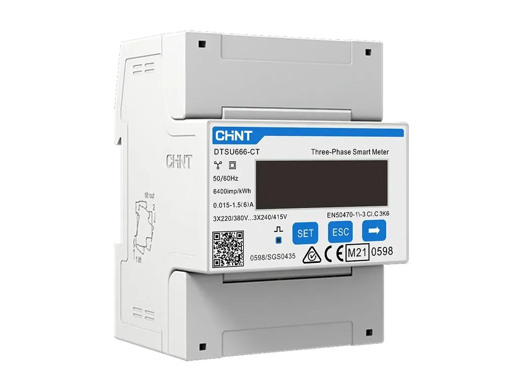 Merač a analyzátor výkonu Chint Smartmeter DTSU666-CT trojfázový pre FoxESS + 3xCT200/5A 25mm