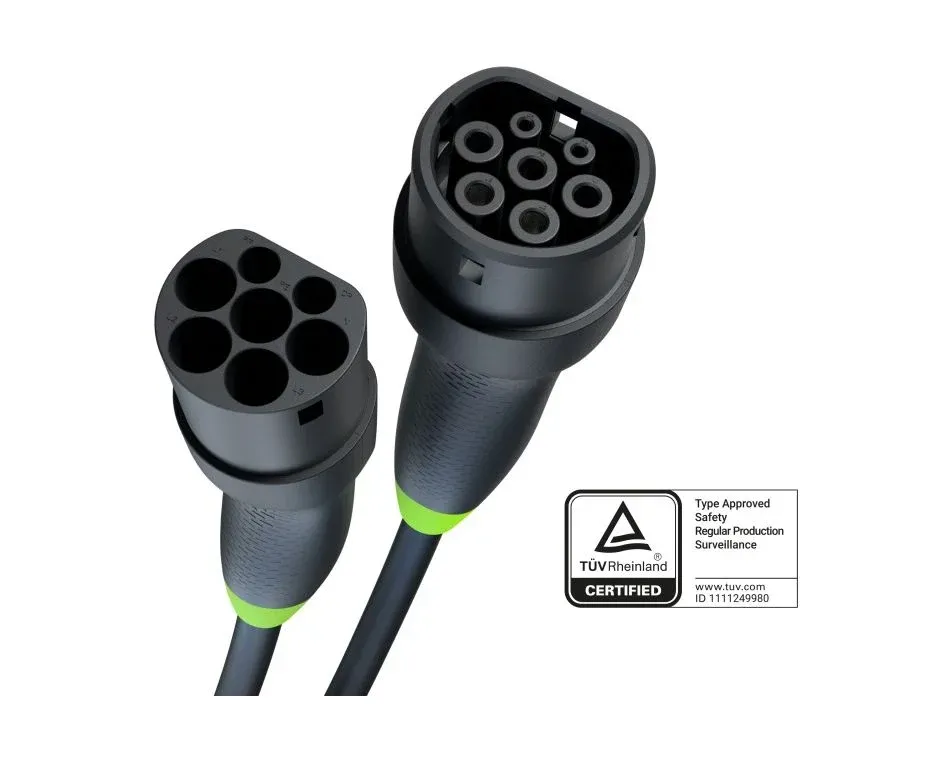 EV nabíjací kábel Green Cell Snap Type 2 22kW 5m