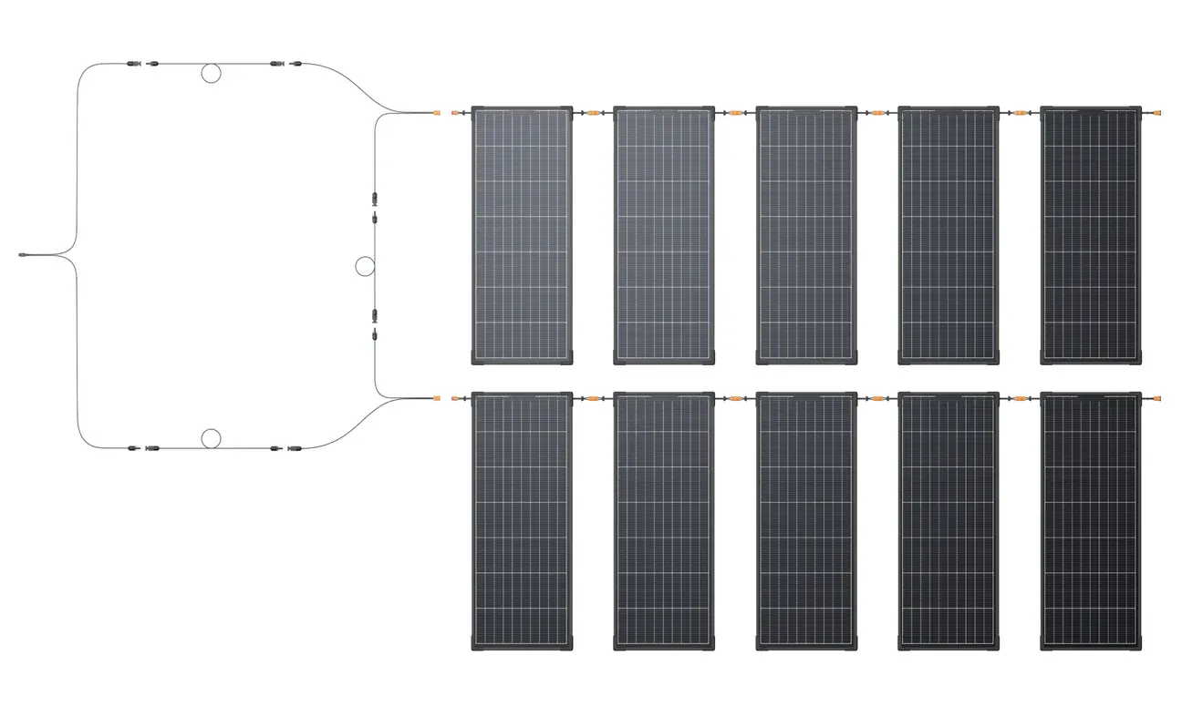 EcoFlow RV 2x130Wp pevný solárny panel (+sada na uchytenie)