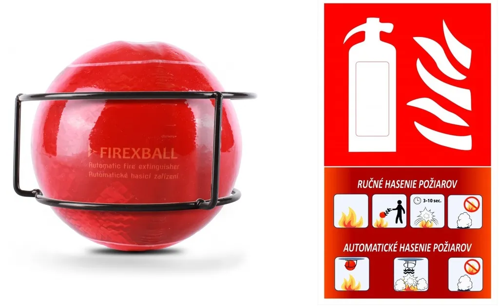 Protipožiarna hasiaca guľa (1,3 kg prášok Furex 770, Fireball)