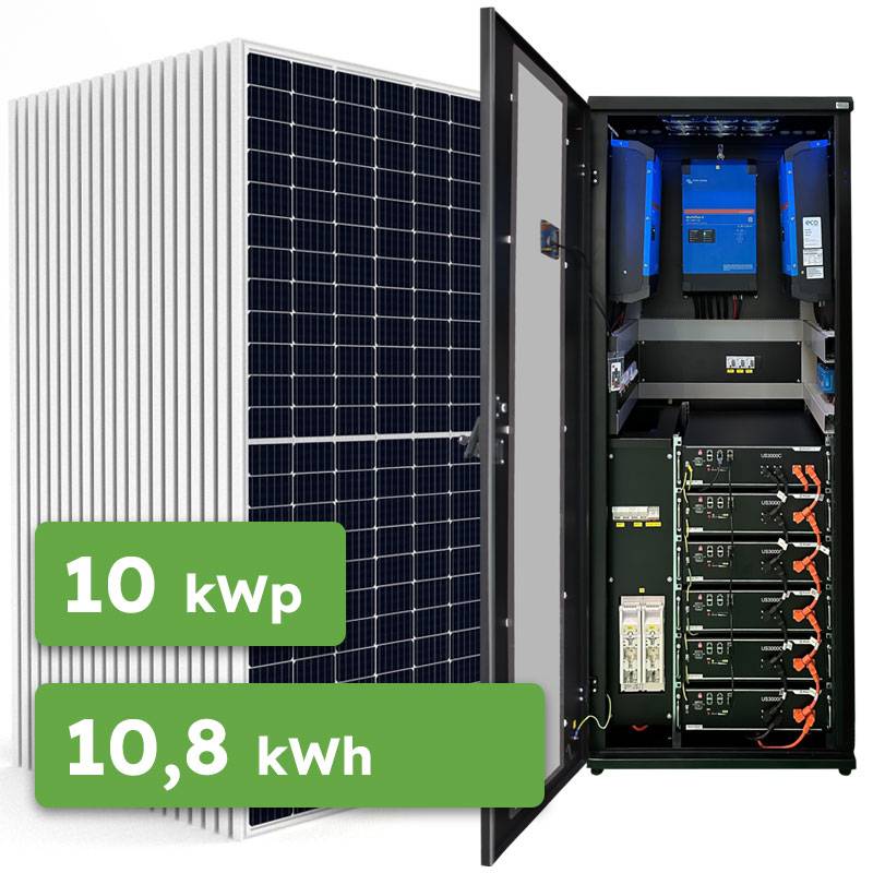 Hybrid Victron 10,32kWp 10,8kWh 3-fáz RACK predpripravený solárny systém