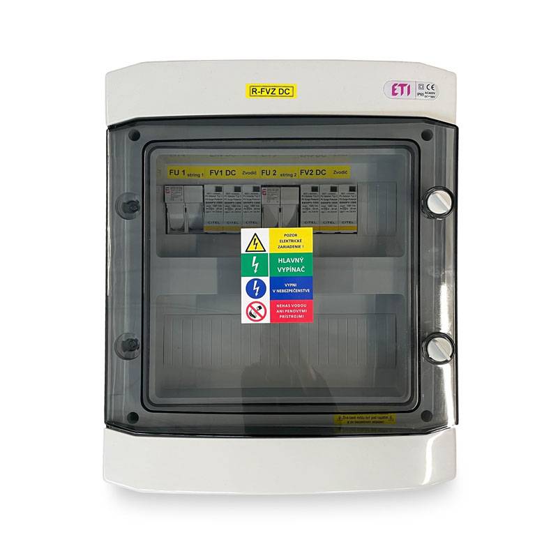 Ecoprodukt Predpripravený fotovoltický rozvádzač DC IP65 pre 2 MPPT do 1000V