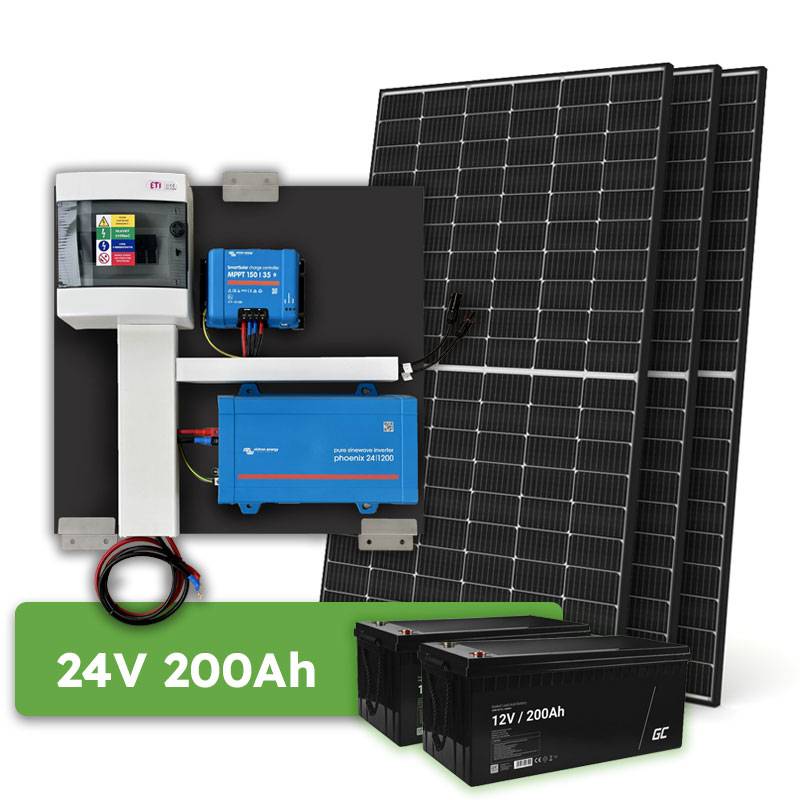 Predpripravený ostrovný systém Victron 24V 1200VA 1305Wp 200Ah