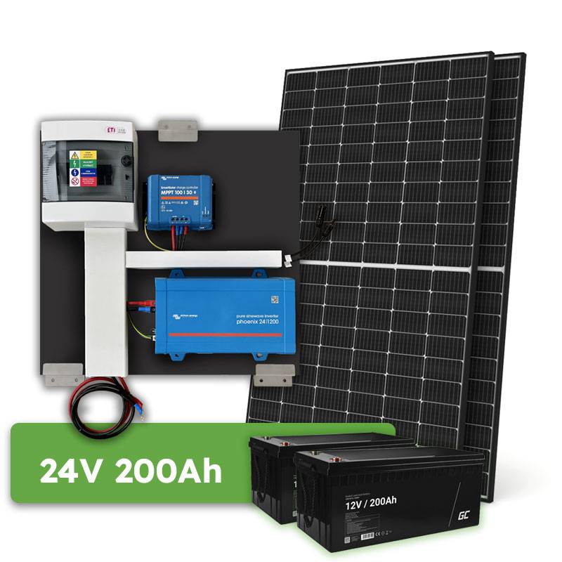 Predpripravený ostrovný systém Victron 24V 1200VA 870Wp 200Ah